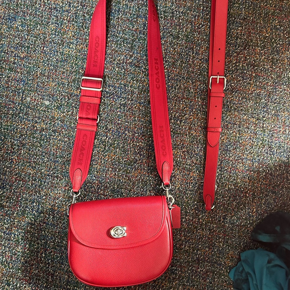 Coach handbag red crossbody
